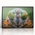 Large abstract wall art depicting birds in flight, rendered in vibrant colors on a black acrylic frame.