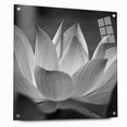 Close-up of a floral design in vivid colors on acrylic glass, suitable for bedroom or dining room decor.