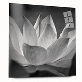 Large abstract floral design in vibrant colors on acrylic glass, ideal for bedroom or dining room decor.