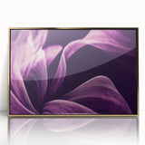 Large art print of a floral close-up in gold frame, featuring soft pastel colors, ideal for nursery wall art.