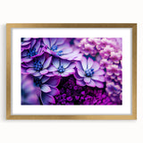 Extra large abstract art print featuring textured florals in gold frame, ideal for living room decor.