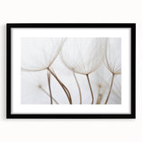 Extra large abstract art print featuring colorful, textured florals in a black frame, suitable for living room decor.