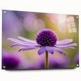 Acrylic print of large abstract floral design in vibrant colors, suitable for bedroom or dining room decor.
