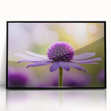 Framed acrylic print of large abstract floral design in vibrant colors, ideal for modern art wall decor.