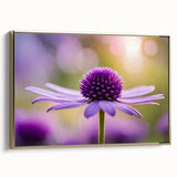 Framed canvas featuring a close-up floral design in gold tones, ideal for bedroom wall art.
