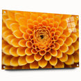 Close-up of a floral design in vibrant colors on acrylic glass, suitable for bedroom or dining room decor.