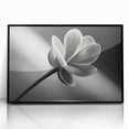 Large abstract wall art featuring floral designs in muted earth tones on a framed acrylic.