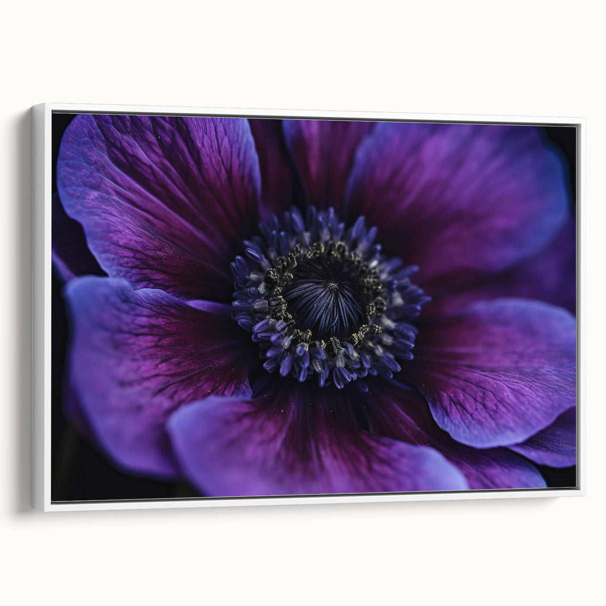 Extra large framed canvas featuring colorful vintage poster art of florals, ideal for living room decor.