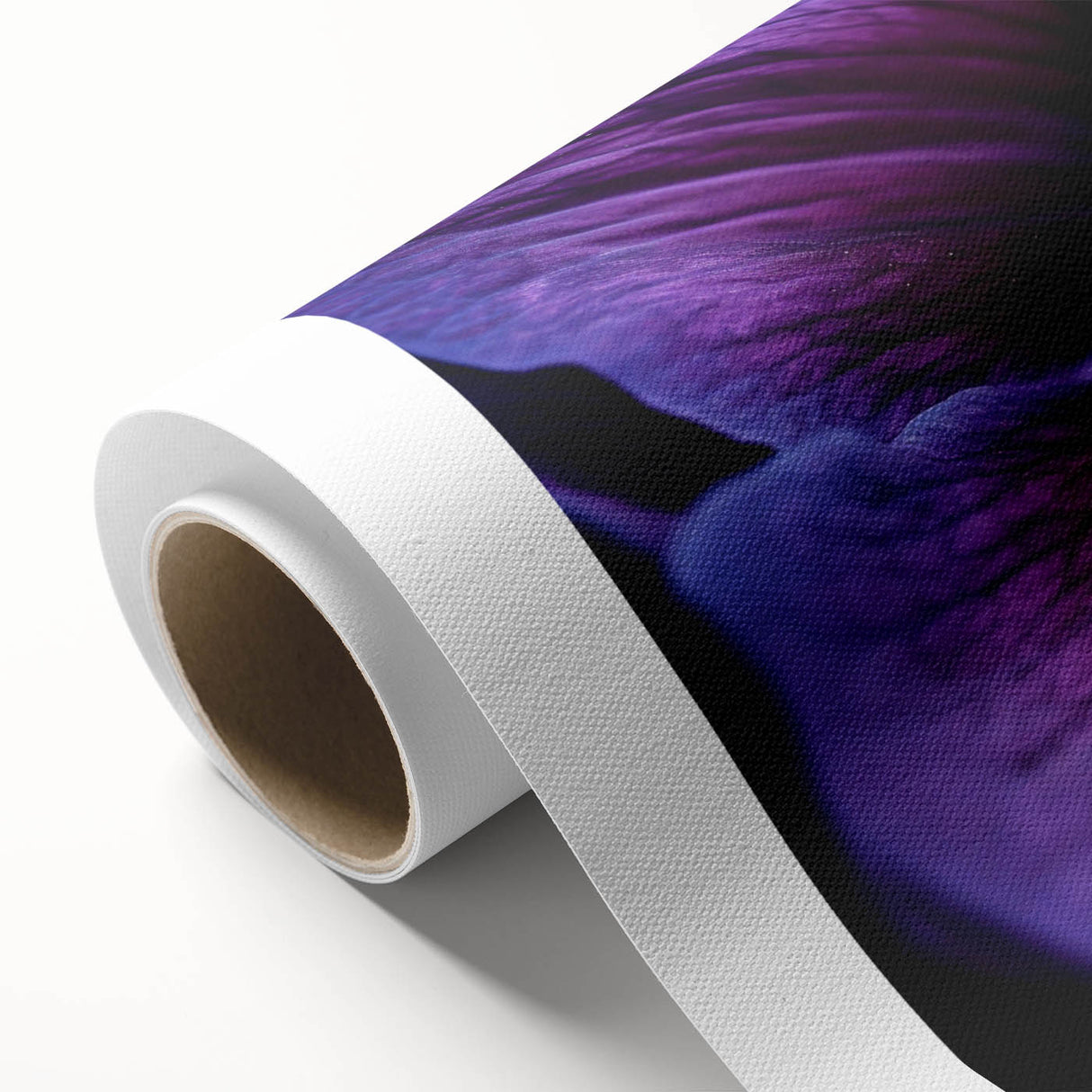 Art deco poster of vibrant florals on a rolled canvas, suitable as nursery wall art or for dining room ambiance.
