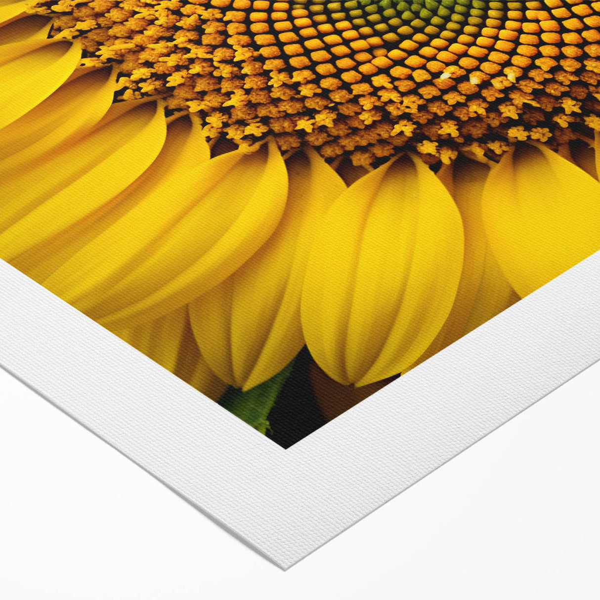 Art deco poster featuring a close-up floral design in pastel shades on rolled canvas, ideal for dining room wall art.