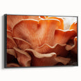 Black and white framed canvas featuring a close-up floral design, ideal for bedroom wall decor.