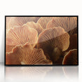 Large abstract wall art featuring mid-century modernist floral designs in vibrant colors on a framed acrylic panel.