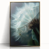 Close-up floral design in gold frame, featuring soft pastel colors on acrylic, ideal for nursery wall art.