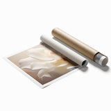 Extra large rolled print of close-up floral art in vibrant colors, ideal for classy bathroom wall art.