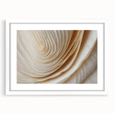 Abstract art print featuring soft pastel floral designs on a white framed canvas, suitable for dining room or bedroom decor.