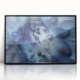 Large abstract wall art featuring vibrant floral designs on a black acrylic frame, ideal for modern living room decor.