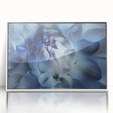 Art deco poster of vibrant florals in pastel shades, framed in white acrylic, ideal for nursery wall art.