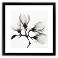 Extra large abstract art print featuring textured, colorful florals on a black framed canvas, ideal for living room decor.