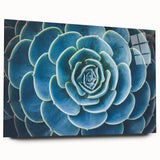 Large abstract floral design in vibrant hues on acrylic glass, ideal for bedroom or dining room art.