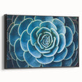 Black and white framed canvas of a vintage floral landscape, ideal for bedroom wall art.