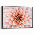 Black and white framed canvas of a floral landscape, ideal for bedroom wall art with a vintage poster style.