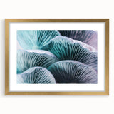 Extra large textured abstract art print of florals in muted earth tones, framed in gold, ideal for living room decor.