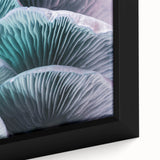 Extra large framed canvas featuring a close-up of colorful, textured florals on a black background.