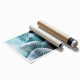 Close-up floral art in soft pink and green tones on rolled print canvas, ideal for classy bathroom wall art.