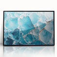Framed acrylic print of large abstract wall art featuring frost-like patterns in muted gray, ideal for modern art wall decor.