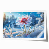 Close-up of frost patterns on ice in muted gray tones, extra large rolled print, suitable as art wall dining room.