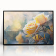 Large abstract wall art depicting frost patterns in muted gray tones, framed in black acrylic.