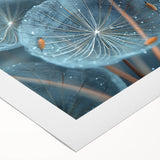 Art deco poster featuring a close-up of ice in frost design on rolled canvas, suitable for dining room wall art.