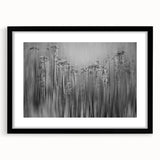 Extra large abstract art print featuring textured, colorful patterns on a black framed canvas, ideal for living room decor.