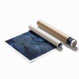 Extra large rolled print of close-up leaves in muted green tones, ideal for classy bathroom wall art.