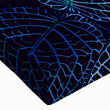 Black and white close-up photo of leaves on a large stretched canvas, suitable for bedroom wall art.