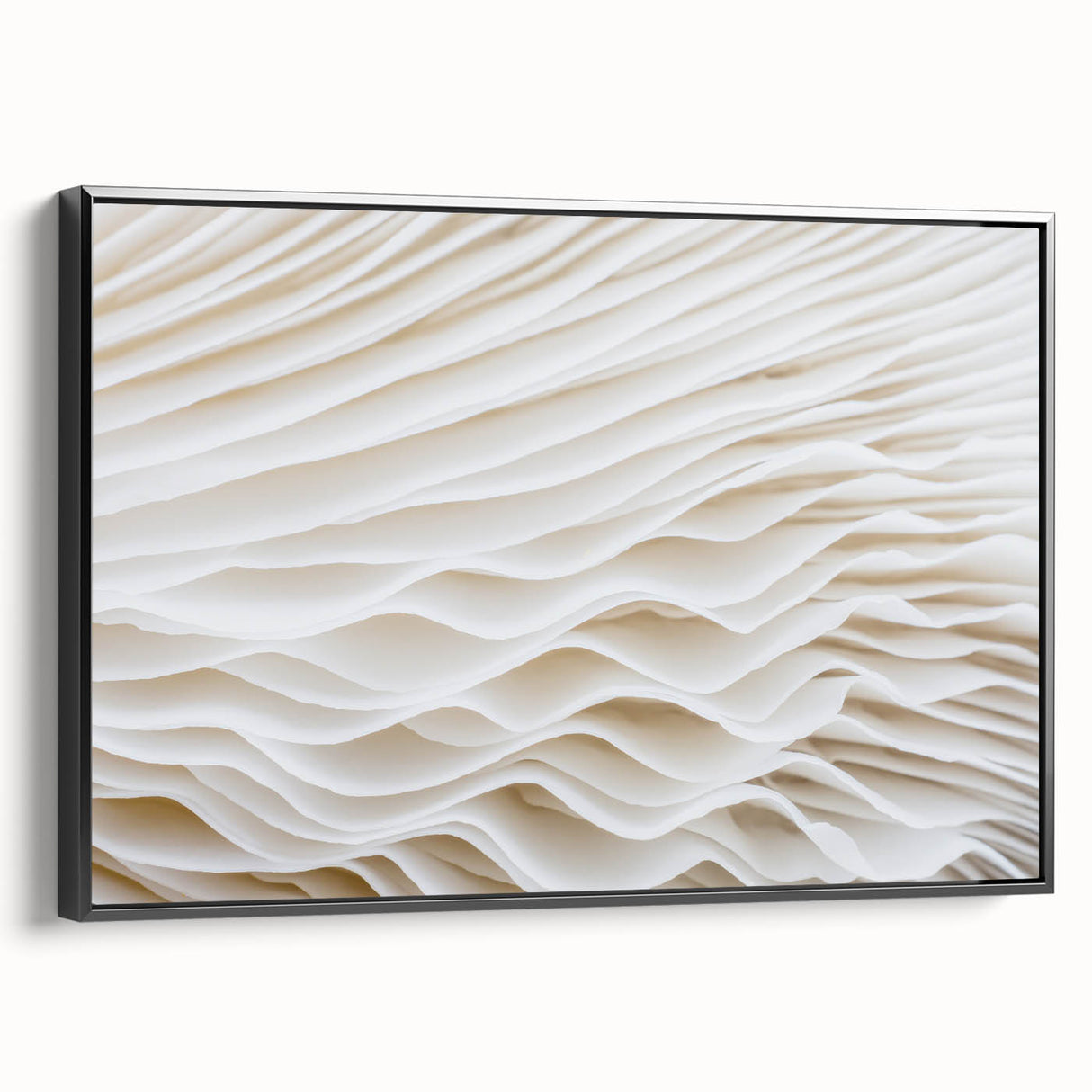 Black and white close-up of leaves on a framed canvas, ideal for bedroom wall decor with a vintage poster art style.