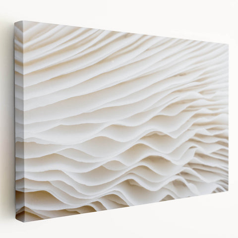 Close-up of green leaves on a large stretched canvas, ideal for kitchen wall art.