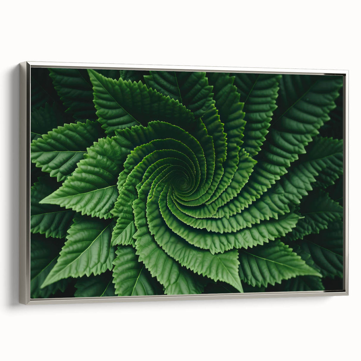 Landscape art painting of colorful leaves, printed on framed canvas, suitable for enhancing a living room or hallway decor.