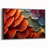 Black and white landscape art painting featuring close-up leaves design on framed canvas, suitable for bedroom wall decor.