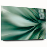 Close-up of leaves in vibrant green shades, acrylic print, suitable for bedroom or dining room decor.