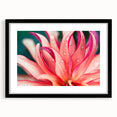 Extra large abstract art print of colorful, textured leaves on a black framed canvas, ideal for living room decor.