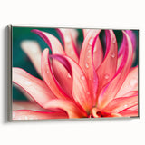 Framed canvas of a vintage landscape painting featuring colorful leaves against a black background.