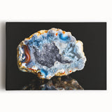 Black and white close-up photo of natural elements on stretched canvas, ideal for kitchen wall art.