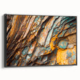 Black and white framed canvas featuring a close-up of natural elements, ideal for bedroom wall decor.