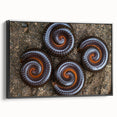 Black and white framed canvas featuring a close-up of natural elements, ideal for bedroom wall decor.