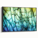 Black and white framed canvas featuring a close-up landscape of natural elements, ideal for bedroom wall decor.