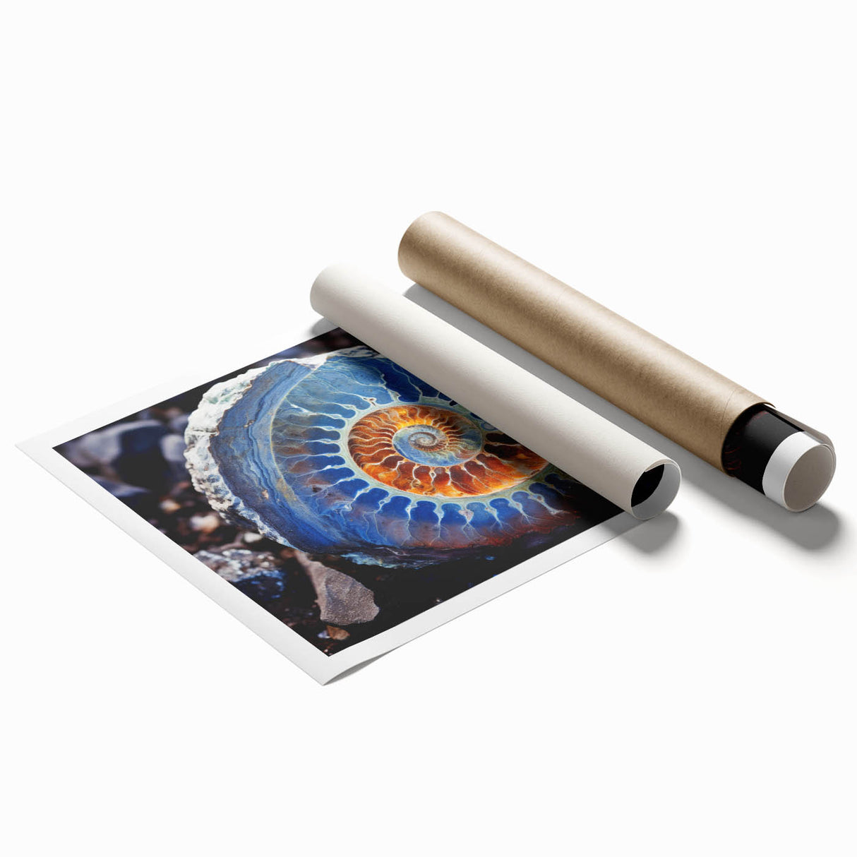 Extra large rolled print of a close-up floral art in soft pastel shades.