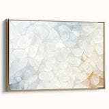 Framed canvas featuring a close-up of natural elements in black and gold, ideal for bedroom wall art.