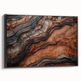 Black and white landscape art painting on framed canvas, featuring a close-up of natural elements.