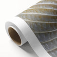 Art deco poster featuring a close-up of natural elements in muted green and brown tones on rolled canvas.